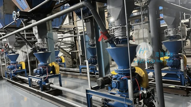 Potasyum klorür için pnömatik taşıma sistemi